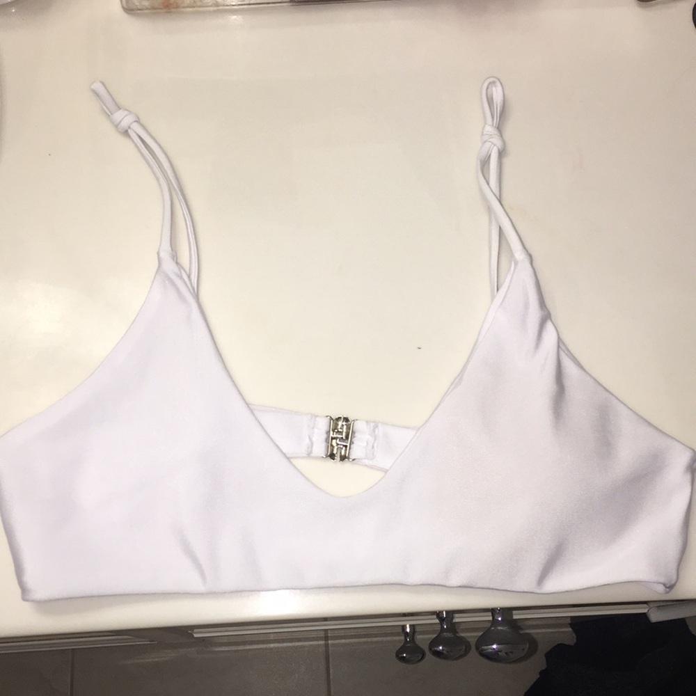 Never worn white bikini top